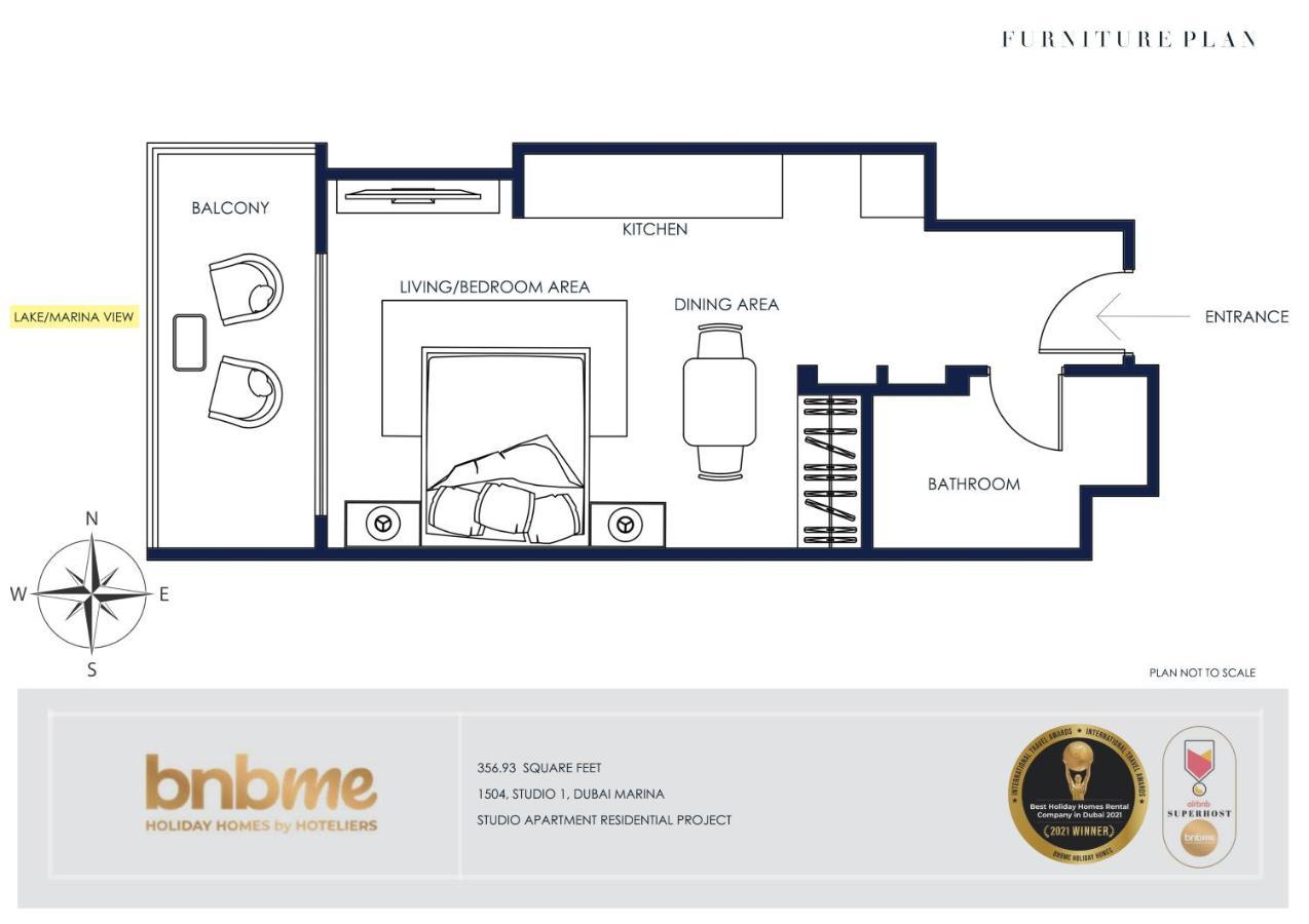 Bnbmehomes - Beautiful Lake View Studio Near Marina - 1504 Dubai Eksteriør billede